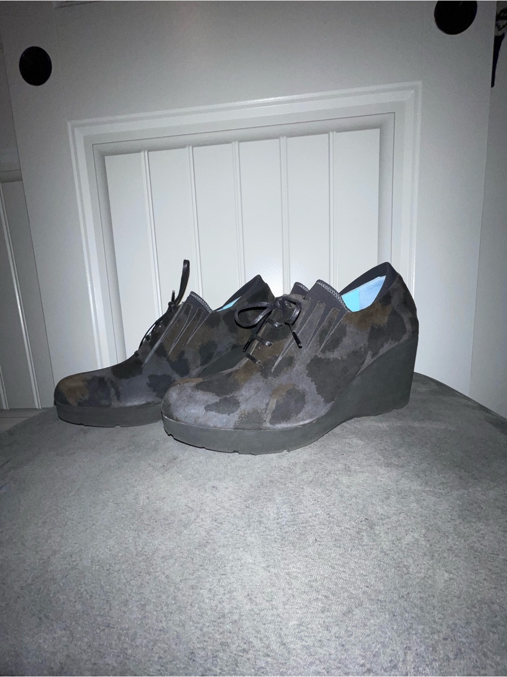 Thierry Rabotin Suede Lace-Up Casual Shoes in Gray and Brown